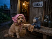 Дежурство у GRULAB с ослом-вещдоком.