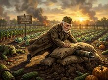 Подвиг: дед закрывает ствол пулемёта.