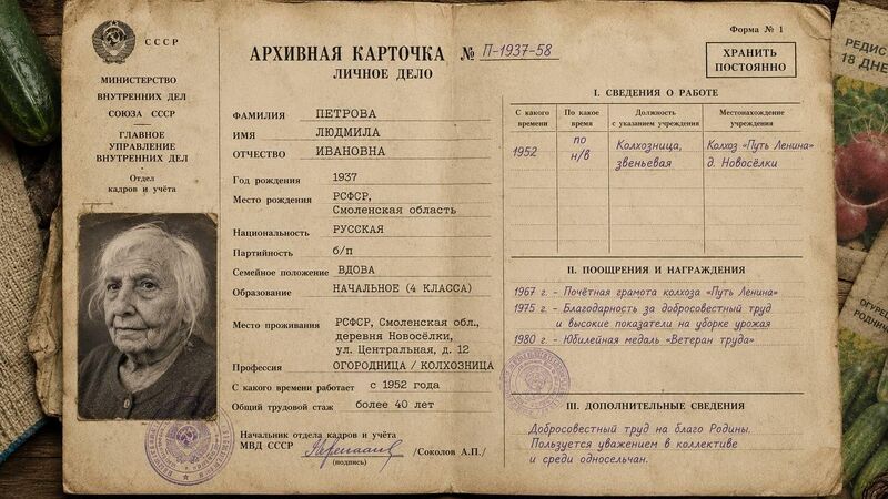 Файл:Архивная карточка Людмилы П-1937-58 1778687126340.jpg